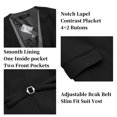 thumbnail image 4 of MAGE MALE Men's Slim Fit 2-Piece Vest Suit, Formal Business & Wedding Set, 4 of 7