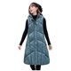 thumbnail image 4 of Gibobby Chamarra acolchada para mujer, Chaleco Largo de Plumas para Mujer, Elegante Chaleco Largo de Plumas con Capucha para Invierno(Verde,G), 4 of 5