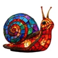 thumbnail image 2 of Lilixerw Snail Stained Glass Lamp,Cute Animal Art Statue Night Light,3D Snail Table Lamp,Retro Stained Resin Tabletop LED Night Light,Fun Gift for Family, 2 of 6