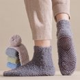 thumbnail image 6 of Mens Cozy Plush Thermal Home Socks Anti-Skid Sole Soft Warm Winter Sleeping Casual Socks Gray One Size, 6 of 7