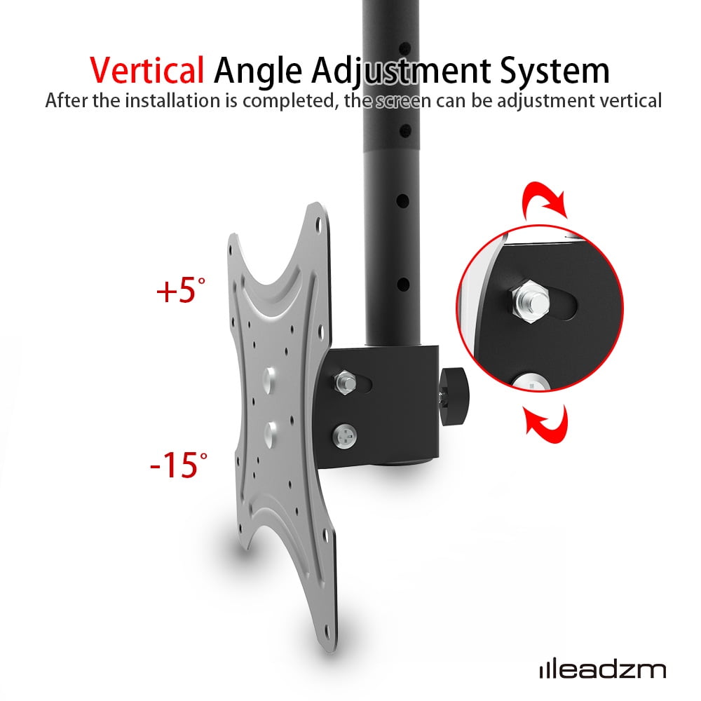 Ceiling Mount TV Wall Bracket Roof Rack Pole Retractable For 32"-55" Flat Screen