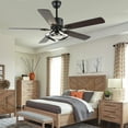 thumbnail image 4 of Bella Depot 52" Modern Black Ceiling Fan 6-Speed Reversible Chandelier With Light and Remote Control, 4 of 12