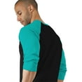 thumbnail image 3 of Hat and Beyond Men's Basic Baseball Raglan 3/4 Sleeve Athletic Crew Neck T-Shirts, 3 of 6