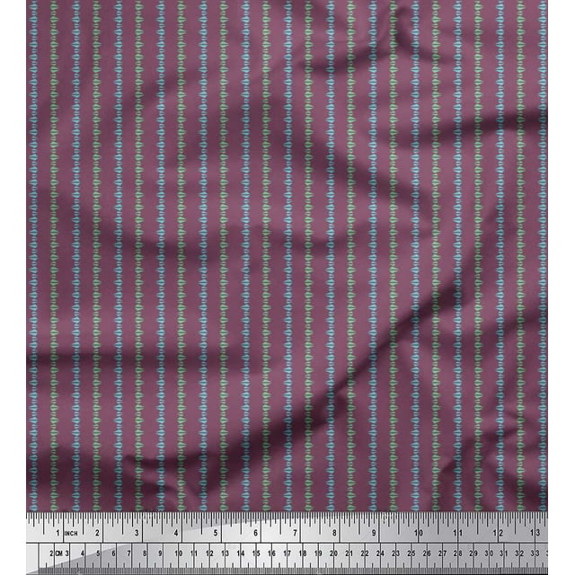 Soimoi Tissu en Voile de Coton Imprimé Chemise Triangle au Mètre 42 Pouces de Large