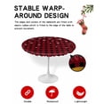 thumbnail image 2 of Round Tablecloth with Elastic Christmas White Snowflake Snow On Black and Red Plaid Waterproof Table Cover Wipeable Fitted Table Cloths for 36"-44" Round Tables Dining Kitchen Indoor Outdoor Use, 2 of 6
