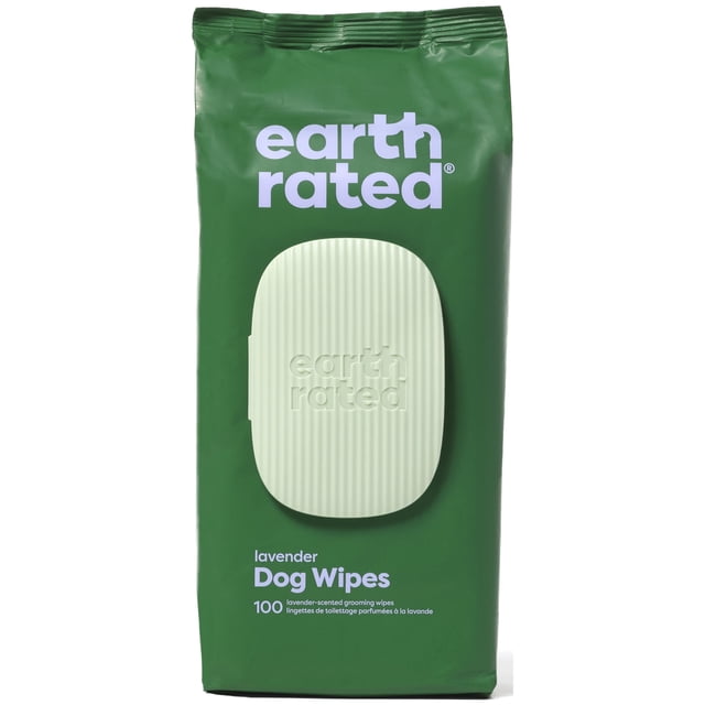 Toallitas Húmedas para Perros Earth Rated Hipoalergénicas Aroma Lavanda 100 pzs