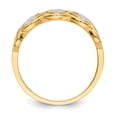 thumbnail image 2 of Finest Gold 14K Yellow Gold Rhodium Diamond-Cut Wave Ring - Size 6, 2 of 5