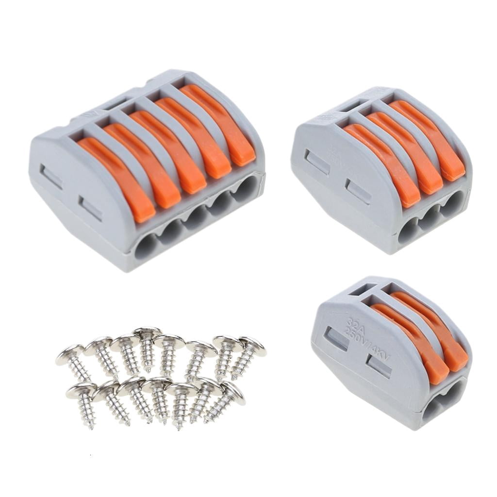 Splicing Connector Assortment Multifunctional Wire Splices Connector Set Compact Electrical Wire Connector set 120pcs