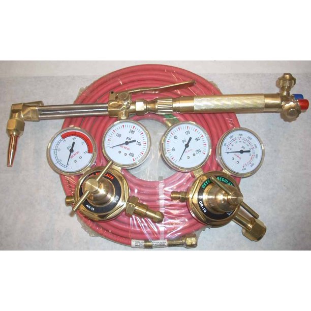 18" Combination Acetylene Cutting Torch Kit w Regulators Tip Hose Fits