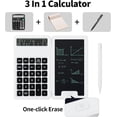thumbnail image 4 of YSTIANN White Desktop Calculator with Notepad & Stylus - 12-Digit Large Display, Multi-Function for Office, School, Home & Basic Finance (Portable Design) WJ85-4872, 4 of 7