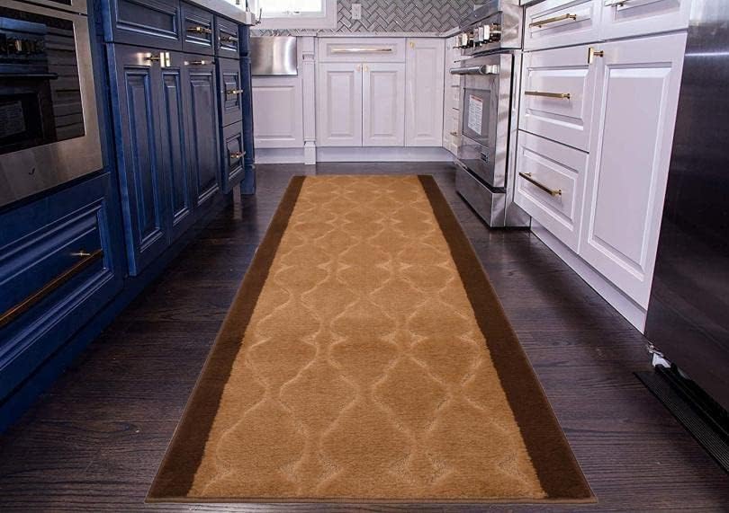 Size Runner Rug Trellis Brown Design Extra Long Runner Rugs For Hallways 30 Inch Wide X Pick