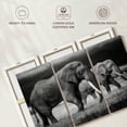thumbnail image 6 of Elephant Stock Grazing Kenyan Elephants Wall Art - Horizontal Multi Panel Canvas - Living Room Wall Decor - Animal Multi Panel - Black And Gray Decor - 45" x 28", 6 of 8