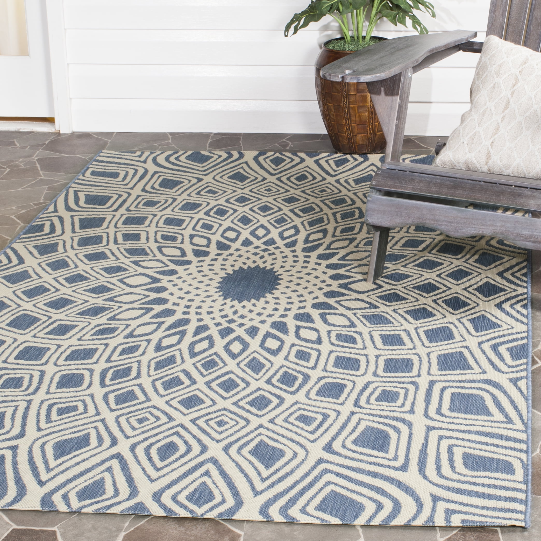 Safavieh Courtyard Thane Nautical Indoor/Outdoor Area Rug or Runner