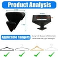 thumbnail image 2 of 18 PCS Clothes Hanger Extendser Hooks Fits All Types of Hangers, Heavy Duty Cascading Clothes Hanger Hook, Upgraded&nbsp;Hanger Space Saving Trianlges Hooks for Organizer Closet, Black 2 in, 2 of 5