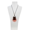 thumbnail image 2 of Blue Box Boutique Inc Round Pink Resin Wood Leather Cord Necklace for Women, Teens | Wood Anniversary Gift, 2 of 8