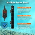 thumbnail image 6 of Tawatiler Aquarium Heaters, 300W Fish Tank Heaters with LED Digital Display, Adjustable Submersible Water Heaters with Over-Temperature Protection & Automatic Power-Off for 75-120 Gallon Fish Tanks, 6 of 7