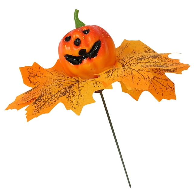EIMELI Décoration de Fête d'Halloween Citrouille d'Halloween Festive Bâton d'Érable Effrayant Réaliste Décoration de Fête avec Artificiel Réutilisable