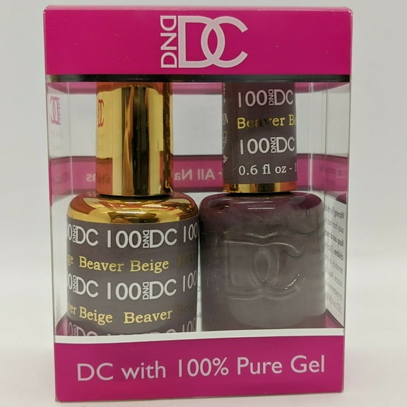 DND - DC Duo Soak off Gel & Matching nail polish, #100 - Beaver Beige