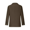 thumbnail image 6 of BiZtdJrK Womens Fall Slim Fit Business Blazers Casual Button Open Front Blazer Cardigan Outdoor Long Sleeve Lapel Suit Jackets Brown L, 6 of 9
