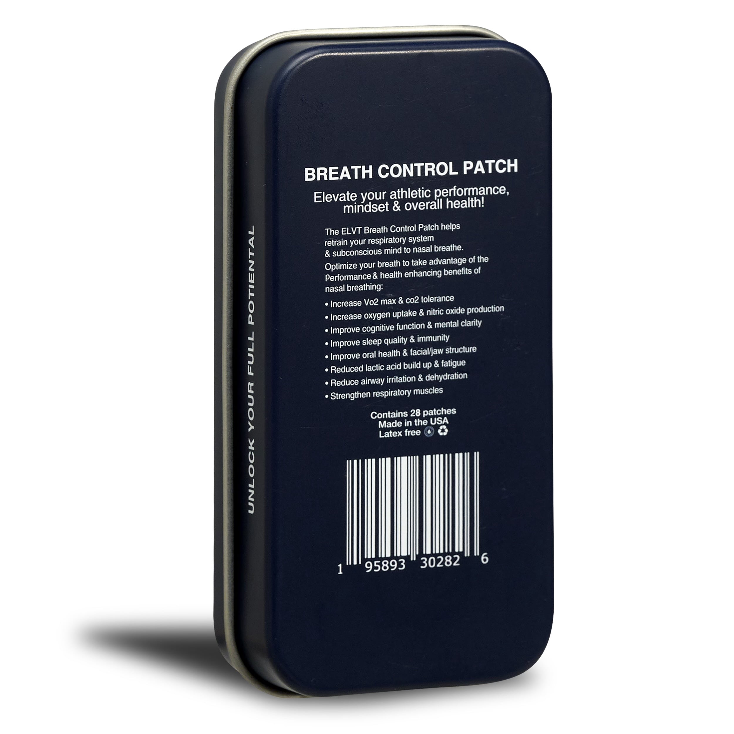 ELVT Breath Control Patches - Nasal Breathing Trainer, Latex-Free, 28 Patches