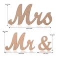thumbnail image 2 of FairOnly Wedding Sign Vintage Style Mr & Mr Wooden Letters Rustic Wood Signs for Wedding Table Photo Props Party Table Top Dinner, Wood Color, 2 of 3