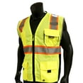 thumbnail image 1 of KwikSafety (Charlotte, NC) CLASSIC Safety Vest (JUMBO Pocket) Class 2 ANSI OSHA High Visibility Reflective Heavy Duty Mesh Zipper HiVis Construction Work Gear HiViz Men Women | Yellow S/M, 1 of 7