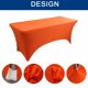 thumbnail image 3 of [6 pies] Funda para mesa de patio elástica rectangular, ajustada, lavable y resistente a las arrugas para eventos, bodas, banquetes y fiestas, 3 of 5