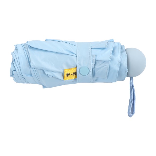 Sun Rain Umbrella, Travel Umbrella Portable With Storage Box For Rainny Days Blue