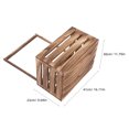 thumbnail image 2 of COMPUKAS Infant Crate Basket Wooden Storage Basket Coffee 1Pcs For New Parents, 2 of 6