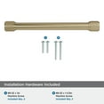thumbnail image 4 of Amerock Faraday 6-5/16 inch (160mm) Center-to-Center Golden Champagne Cabinet Pull, 4 of 6