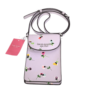 Kate Spade Tinsel Glitter Fabric North South Phone Crossbody Lilac Frost  Purple