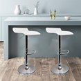 thumbnail image 2 of Counter Height Bar Stools Set of 2, Adjustable Pu Leather Swivel Barstools Dining Counter Bar Chairs for Home Kitchen Pub (White), 2 of 5