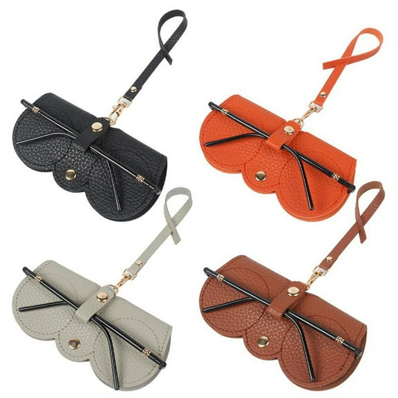 8PCS Fashion Sunglasses Case Soft Leather Sunglasses Bag Portable Slim Glasses Case Travel Protective Cover