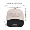 thumbnail image 2 of Women's MOMMIN' TOO BUSY TO CARE Letter Embroidered Baseball Cap Structured Sun Protection Trucker Hat for Adults Adjustable Retro Contrast Color Peaked Cap for Everyday Casual Apparel Gear Set, 2 of 9