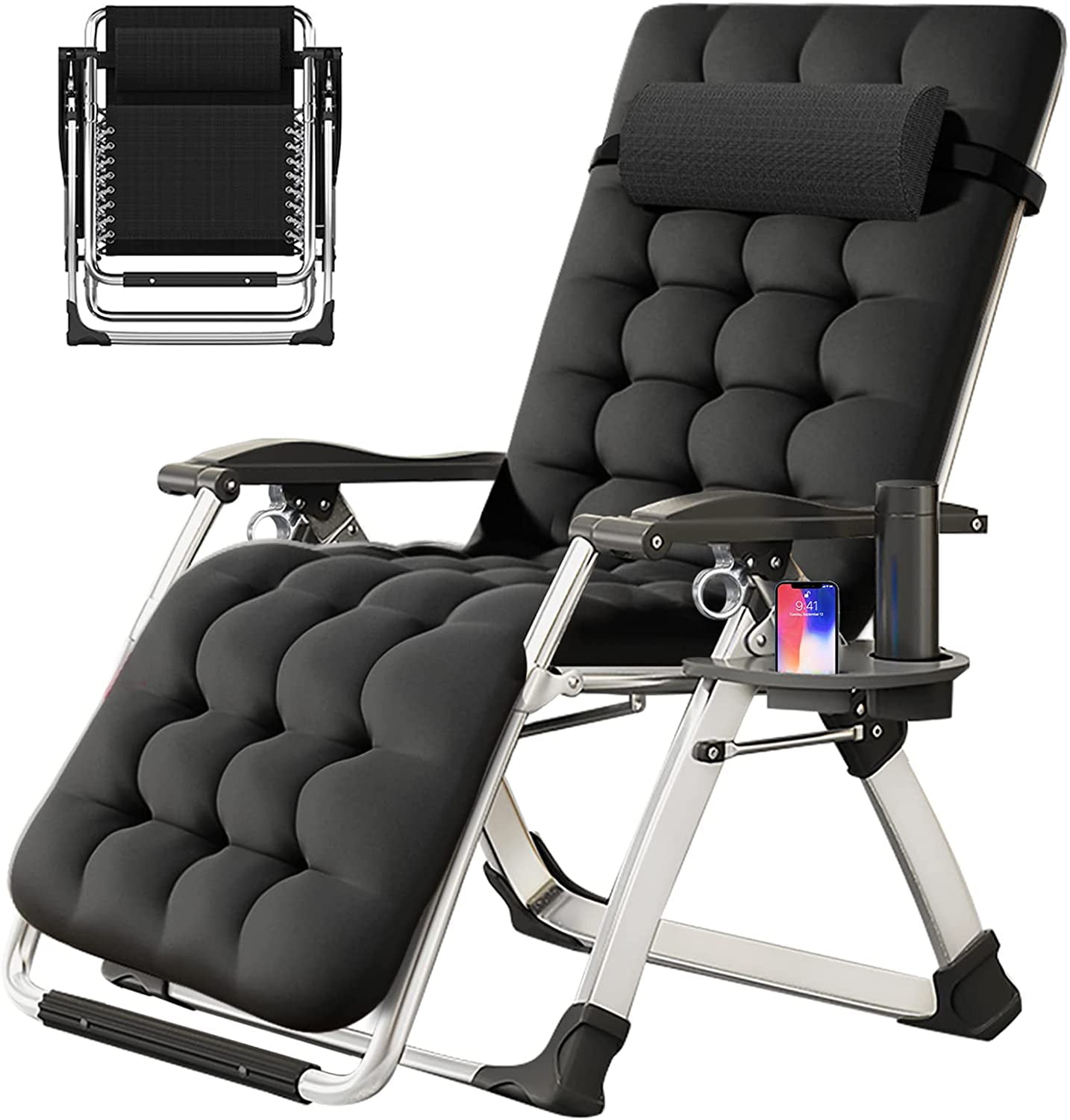 NAIZEA Zero Gravity Chair, Reclining Lounge Chair with Removable
