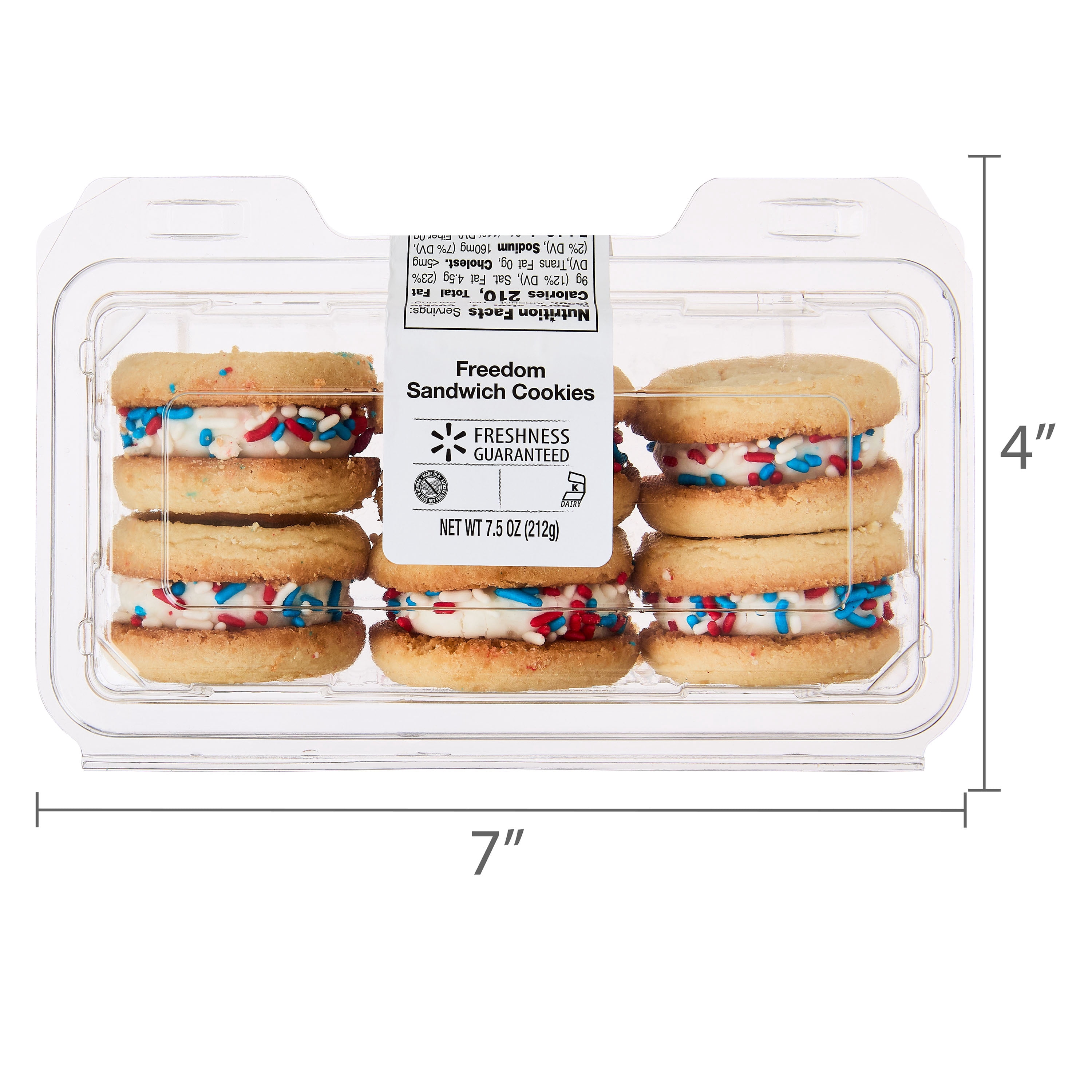 Freshness Guaranteed Freedom Sandwich Cookies, 7.5 oz, 6 Count