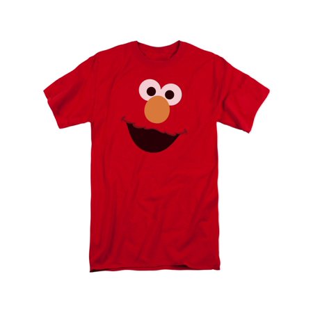 Sesame Street TV Show Elmo Face Outline Adult Tall Fit Short Sleeve T-Shirt