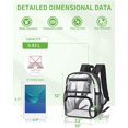 thumbnail image 4 of Mochila transparente MAY TREE Stadium Approved 12x10x5 cm negra, 4 of 6
