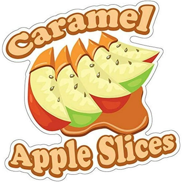 SignMission D-DC-24 Caramel Apple Slices19 Caramel Apple Slices 24 in. Decal Concession Stand Food Truck Sticker
