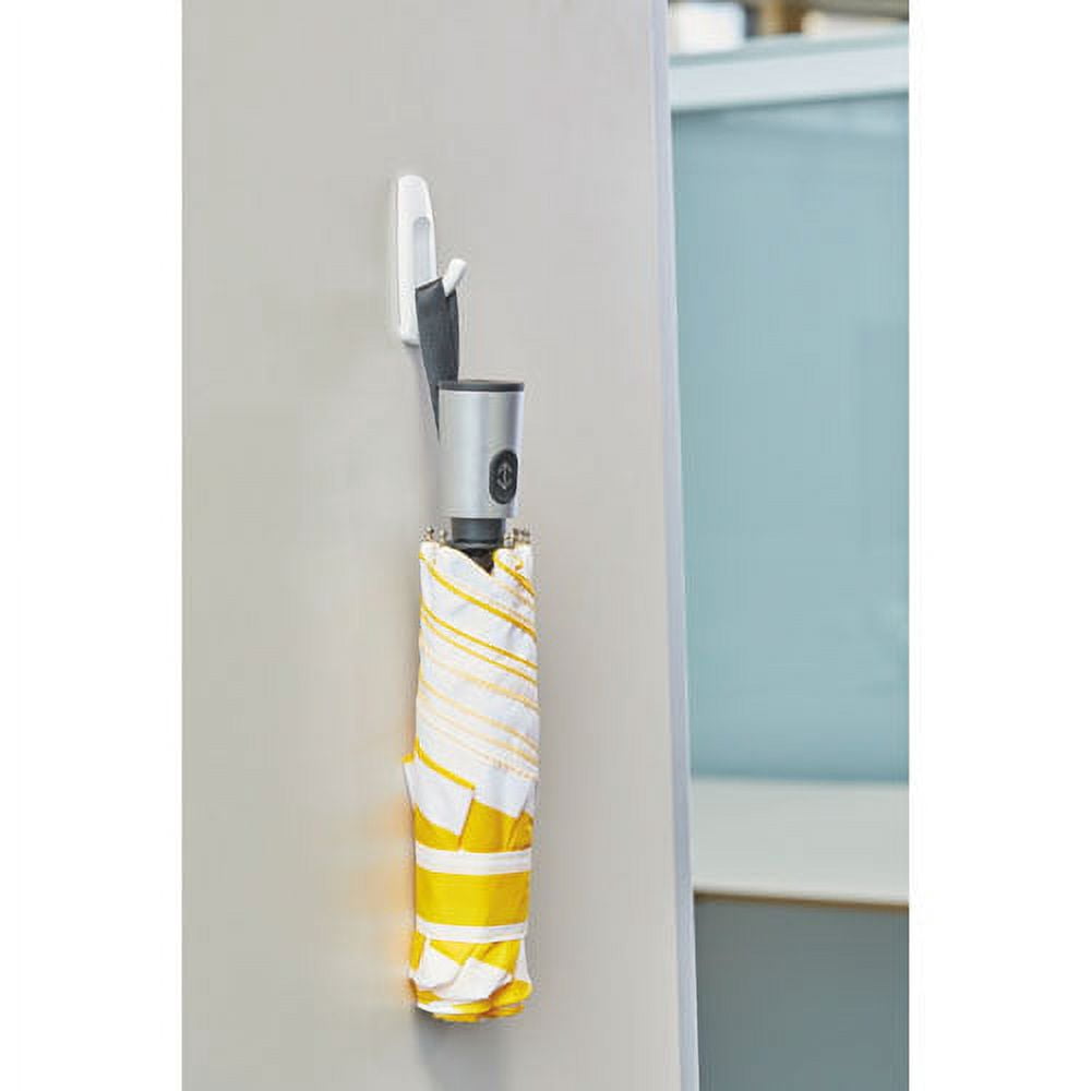 General Purpose Hooks Multi-Pack, Medium, 3 Lb Cap, White, 6 Hooks And 12 Strips/pack | Bundle of 5 Packs