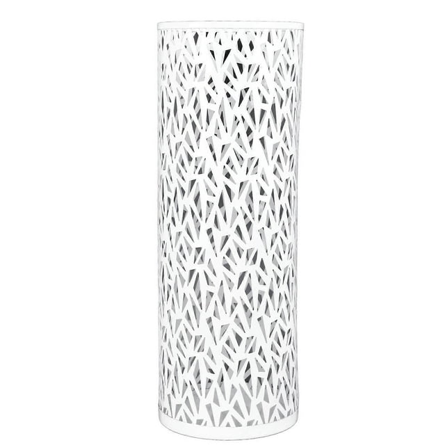 Porte-parapluies rond en métal creux pour entrée, organiseur pour maison, hôtel, bureau, décoration, blanc, L