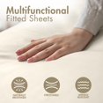 thumbnail image 3 of HOMES PERCEPTION Jersey Sheet Set, 3-Piece, 1800 Thread Count, Beige Solid Print, Cotton Jersey Knit Bed Sheets, Twin, 3 of 7
