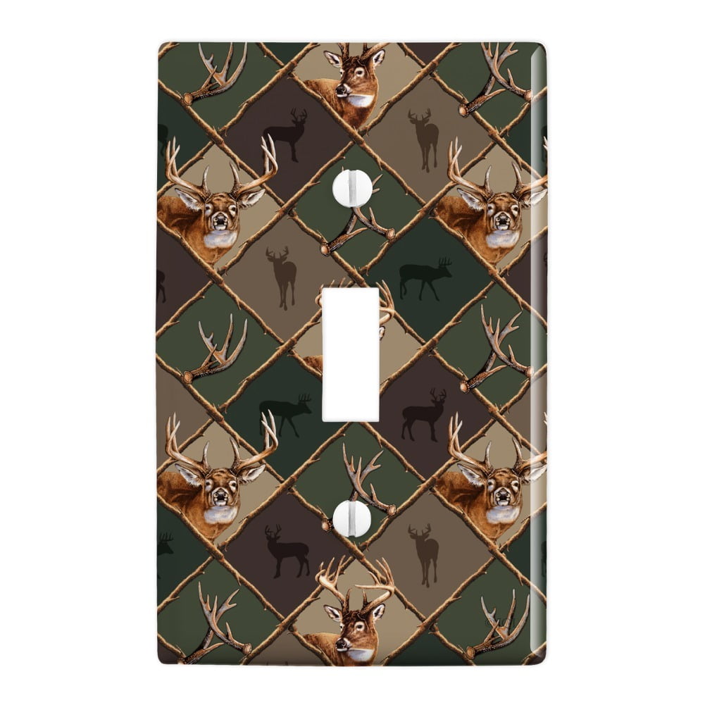 Real Tree Camo Wall Plate Toggle Decor Switch Plate Cover single light switch 