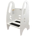 thumbnail image 5 of Little Partners 3-in-1 Growing Step Stool Toddler Tower Helper Step Stool, Wooden Toddler Standing Stool for Bathroom or Kitchen, Anti-Slip Feet, Built-in Safety Hand Rails Up to 200 lbs. - Soft White, 5 of 11