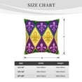 thumbnail image 4 of Kll Mardi Gras4 Decorative Throw Pillow Covers Velvet Soft For Couch Sofa Bedroom Living Room Outdoor -20"X20", 4 of 8