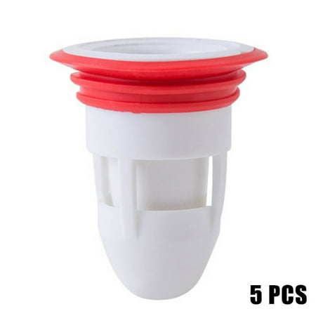 

KongLyle 5pcs One-Way Drain Seal Valves Bathroom Kitchen Drain Cover Isolate Drain Pipe Smell(White 5PCS)