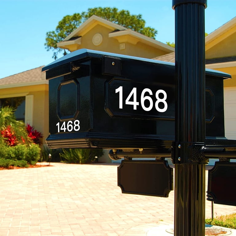 60 Pcs 3 Inch Reflective Mailbox Numbers - Self Adhesive Vinyl Stickers, Waterproof For House, Trash Can, Door
