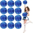 thumbnail image 1 of LINLIN 12 PCS Cheerleading Poms, Cheerleader Pompoms Hand Flowers,for Dancing, Cheerleading, Sports Parties Metallic Foil Pompoms, 1 of 7