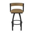 thumbnail image 5 of 861 Artemis 25" Swivel Counter Stool with Black Wrinkle Finish and Canter Saddle Seat and Back, 5 of 5