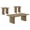 Distressed Light Brown - 3-Piece, variant on Adina 2-piece Wood Coffee Table Set Distressed Light Brown